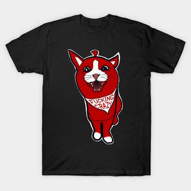 Crazy cat cat lover gift T-Shirt by Mareteam